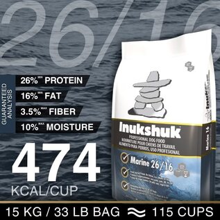 INUKSHUK PROFESSIONAL DOG FOOD Inukshuk Marine 26/16 Professional Dry Dog Food , 33-lb bag
