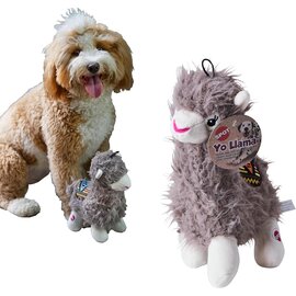 SPOT SPOT Yo Llama with Squeaker Plush Toy for Small/Medium Dogs & Puppies -10in...