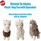 SPOT SPOT Yo Llama with Squeaker Plush Toy for Small/Medium Dogs & Puppies -10in...