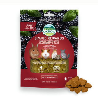 OXBOW Oxbow Simple Rewards Baked Treats with Blackberry & Basil 3 oz.