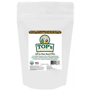 TOP'S PARROT FOOD TOP's Parrot Food Organic All In One Seed Mix Small 1-lb bag