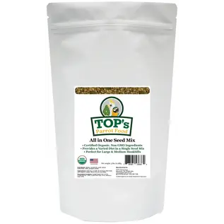 TOP'S PARROT FOOD TOP's Parrot Food Organic All In One Seed Mix Small 1-lb bag