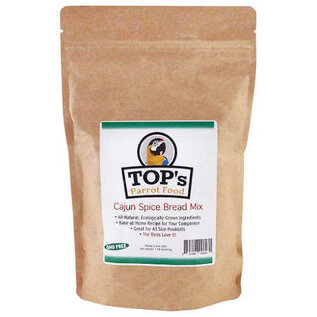 TOP'S PARROT FOOD TOP's Premium Birdie Bread MIx Cajun Spice Mix 19.5 oz.