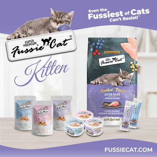 FUSSIE CAT Fussie Cat Market Fresh Kitten Recipe Chicken with Goat Milk Dry Cat Food, 3.5-lb bag
