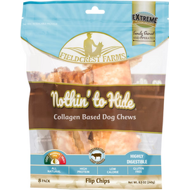 FIELDCREST FARMS Nothin' To Hide Flip Chips Beef Flavor Dog Chews, 8 count