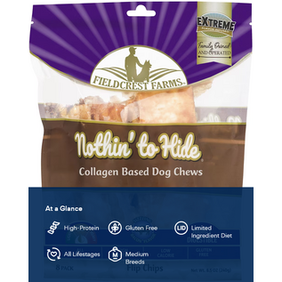 FIELDCREST FARMS Nothin' To Hide Flip Chips Bacon Flavor Dog Chews, 8 count