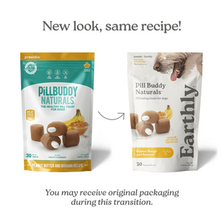 Earthly Pet EARTHLY  PILL BUDDY NATURALS  PEANUT BUTTER & BANANA - 30 COUNT