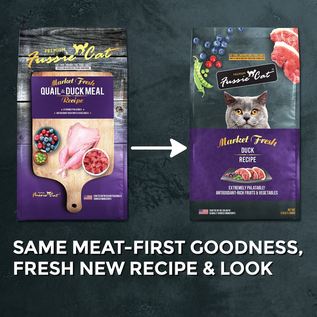 FUSSIE CAT Fussie Cat Market Fresh Duck Meal Recipe Grain-Free Dry Cat Food, 3.5-lb bag