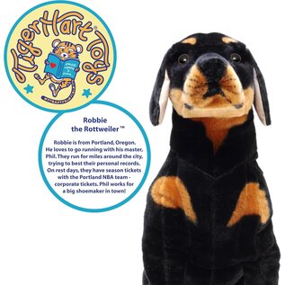 VIHART TigerHart Robbie The Rottweiler - 27 Inch Tall Stuffed Animal Plush Dog