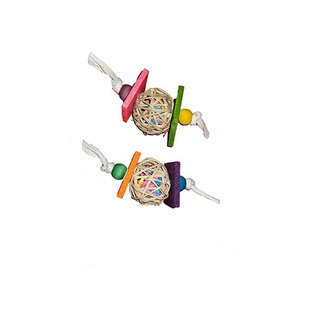 Mighty Bird #30044 Vine Ball Foot Toy 2 pack Assorted