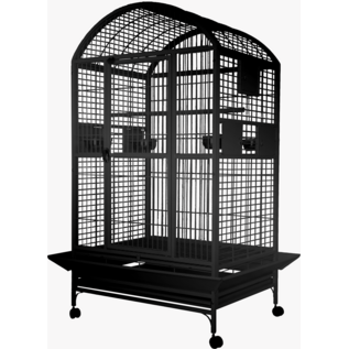 A&E CAGE COMPANY AE 9003628 Black/Silver Dome Top 36"W x 28"D x 65"H Bird Cage With New Locks