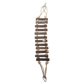 A&E CAGE COMPANY A&E HBO1481 Natural Wood Rope Ladder Small