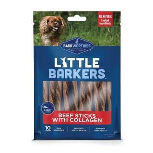 BARKWORTHIES BARKWORTHIES DOG LIL BARKER BEEF STICKS  10PK