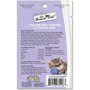FUSSIE CAT Fussie Cat Chicken Flavored in Goat Milk Puree Lickable Kitten & Cat Treats, 1-oz tube, 4 count