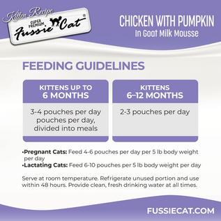 FUSSIE CAT Fussie Cat Kitten Chicken Flavored with Pumpkin in Goat Milk Wet Cat Food, 1.5-oz pouch