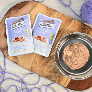 FUSSIE CAT Fussie Cat Kitten Chicken Flavored with Pumpkin in Goat Milk Wet Cat Food, 1.5-oz pouch