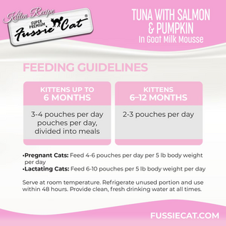 FUSSIE CAT Fussie Cat Kitten Salmon & Tuna Flavored with Pumpkin in Goat Milk Wet Cat Food, 1.5-oz pouch