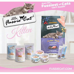 FUSSIE CAT Fussie Cat Kitten Salmon & Tuna Flavored with Pumpkin in Goat Milk Wet Cat Food, 1.5-oz pouch