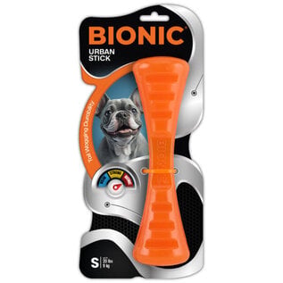 Bionic Urban Stick Tough Treating  Chew Toy, Orange Small 8-in