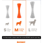 Bionic Urban Stick Tough Treating Dog Chew Toy Orange Medium 9-in