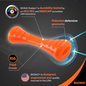 Bionic Urban Stick Tough Treating Dog Chew Toy Orange Large 10-in