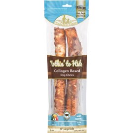FIELDCREST FARMS Fieldcrest Farms Nothin' To Hide Large Roll 10-inch Beef Flavor Dog Chews, 2 pack