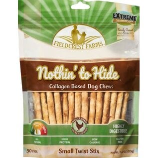 FIELDCREST FARMS Fieldcrest Farms Nothin' To Hide Small Twist Stix  Chicken Flavor Dog Chews 50 pack