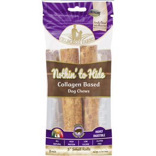 FIELDCREST FARMS Fieldcrest Farms Nothin' To Hide Small Roll 5-inch Bacon Flavor Dog Chews, 2 pack