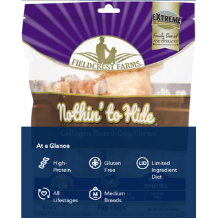 FIELDCREST FARMS Fieldcrest Farms Nothin' To Hide Flip Chips Bacon Flavor Dog Chews 8 pack
