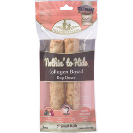 FIELDCREST FARMS Fieldcrest Farms Nothin' To Hide Small Roll 5-inch Salmon Flavor Dog Chews, 2 pack