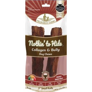 FIELDCREST FARMS Fieldcrest Farms Nothin' To Hide Small Roll 5-inch Bully Flavor Dog Chews 2 pack