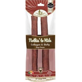 FIELDCREST FARMS Fieldcrest Farms Nothin' To Hide Large Roll 10-inch Bully Flavor Dog Chews, 2 pack