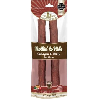 FIELDCREST FARMS Fieldcrest Farms Nothin' To Hide Large Roll 10-inch Bully Flavor Dog Chews, 2 pack