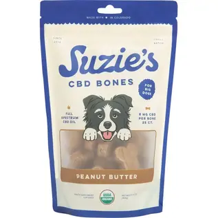 SUZIES'S CBD SUZIE'S CBD 8MG BONES FOR BIG DOGS PEANUT BUTTER 25 count