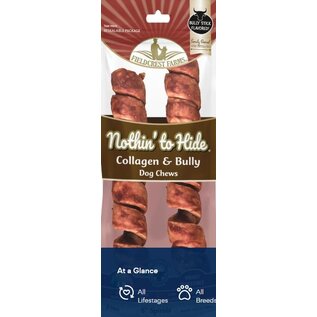 FIELDCREST FARMS Fieldcrest Farms Nothin' To Hide Spirals 8-inch Bully Dog Chews 2 pack