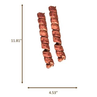 FIELDCREST FARMS Fieldcrest Farms Nothin' To Hide Spirals 8-inch Bully Dog Chews 2 pack