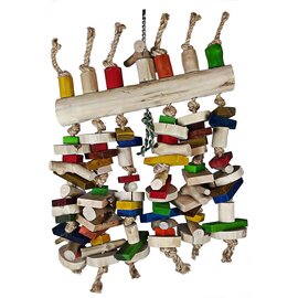 A&E CAGE COMPANY A&E Happy Beaks HB46699 Abacus 24" x 14" Hanging Java Wood Bird Toy