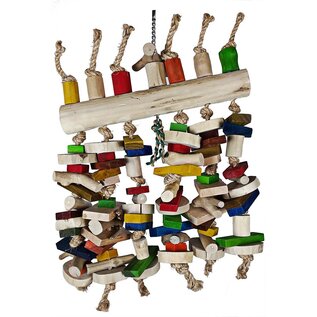 A&E CAGE COMPANY A&E Happy Beaks HB46699 Abacus 24" x 14" Hanging Java Wood Bird Toy