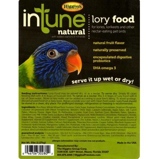 HIGGINS Higgins inTune Lory Food 5#