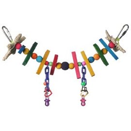 SUPER BIRD CREATIONS Super Bird Creations 2 by 11-Inch Mini Rainbow Bridge Bird Toy, Small