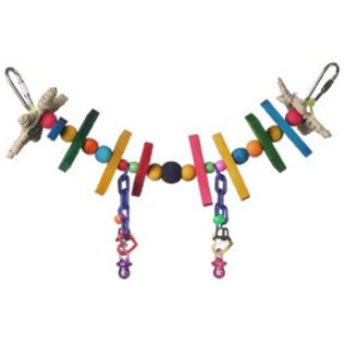 SUPER BIRD CREATIONS Super Bird Creations SB-516  2 by 11-Inch Mini Rainbow Bridge Bird Toy, Small