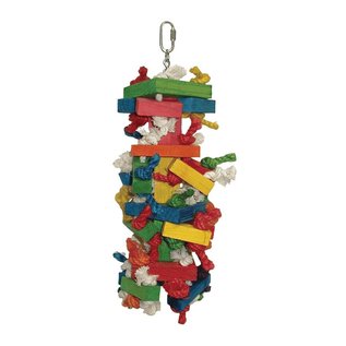 CAITEC Caitec Featherland Paradise Knots N Blocks Bird Toy Large 16" X 6"