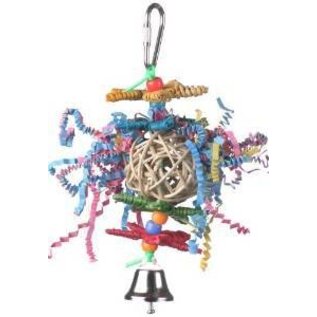 SUPER BIRD CREATIONS Crinkle Crinkle Little Star Bird Toy, Small 6-1/2 by 3-Inch