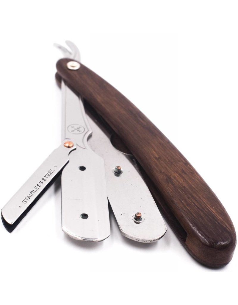 Parker Parker Straight Edge Barber Razor | SRDW | Dark Sheesham Wood Scales