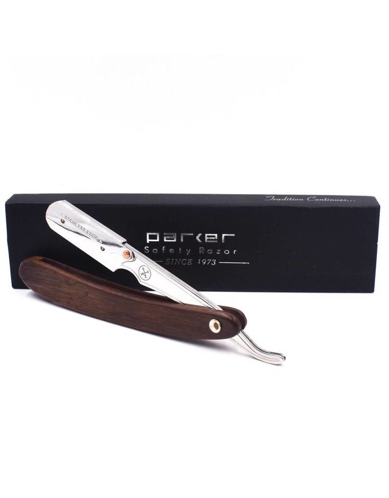 Parker Parker Straight Edge Barber Razor | SRDW | Dark Sheesham Wood Scales