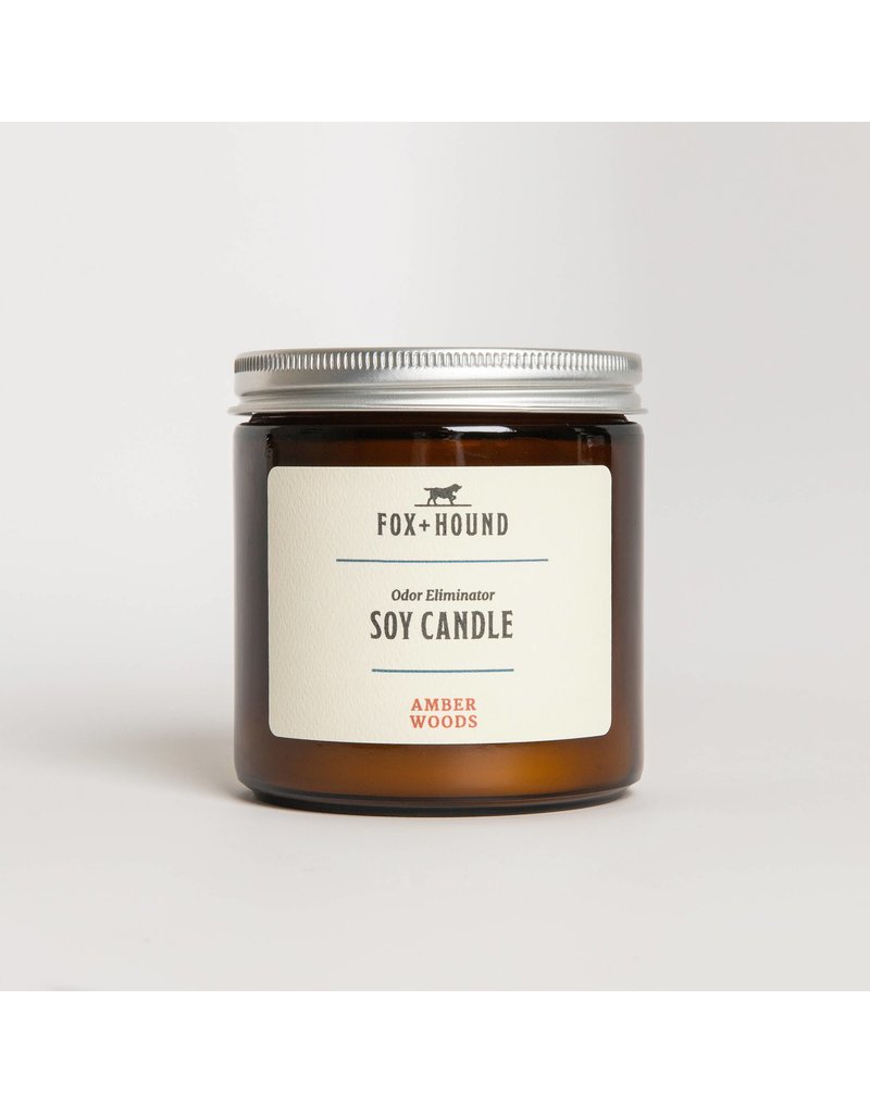Fox + Hound Odor Eliminator Soy Candle | Amber Woods