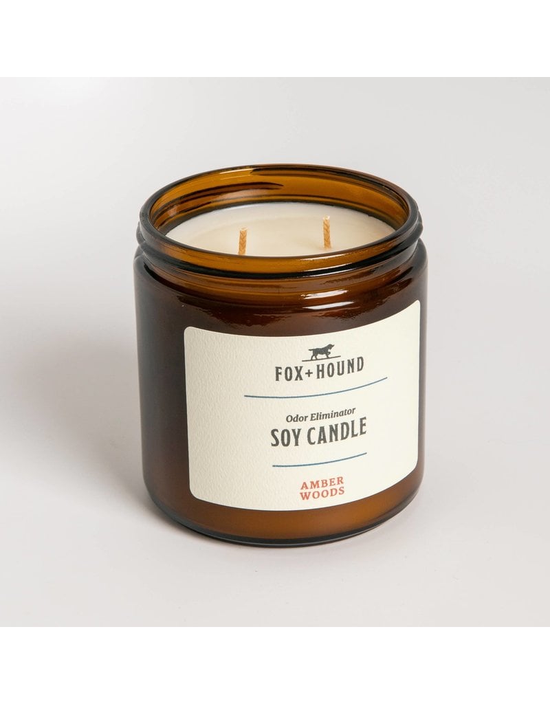 Fox + Hound Odor Eliminator Soy Candle | Amber Woods