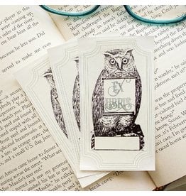 Bookplate - Owl With Scroll