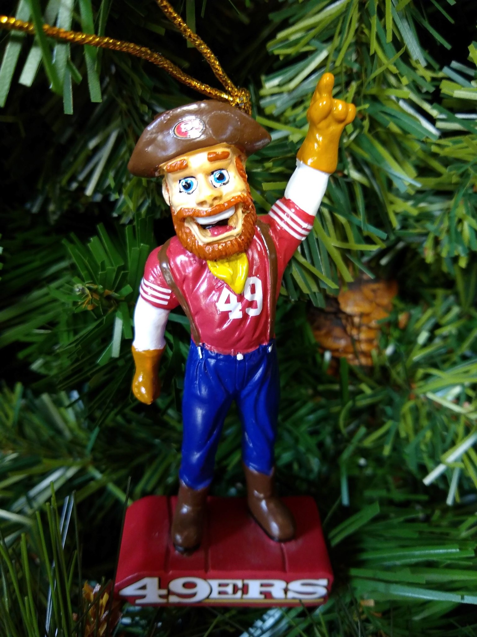 San Francisco 49ers Tiki Mascot Ornament