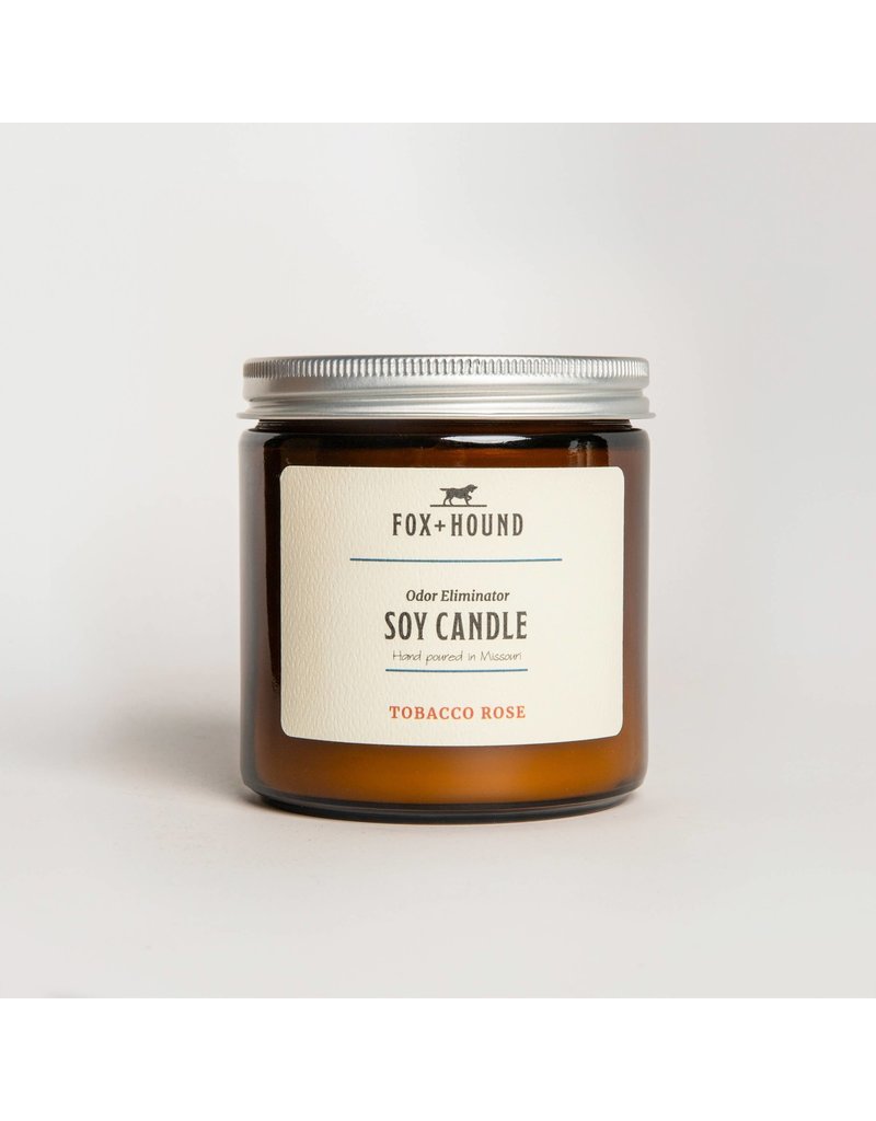 Fox + Hound Odor Eliminator Soy Candle | Tobacco Rose